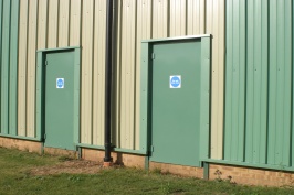 G15 steel doors in industrial building
